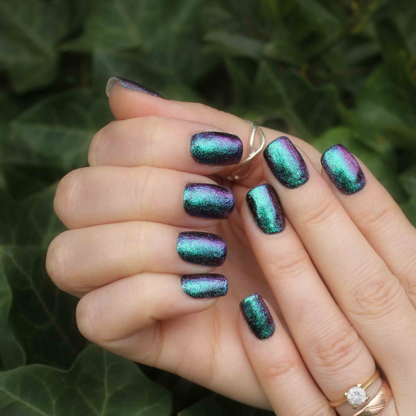 Dark sparkling nails