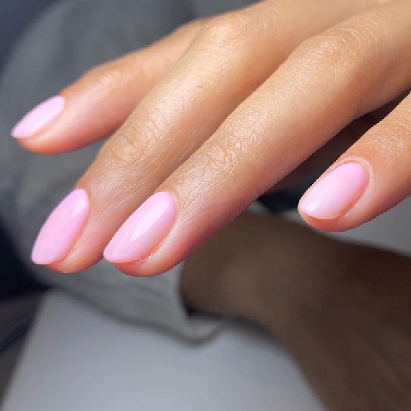 Pink gel nails