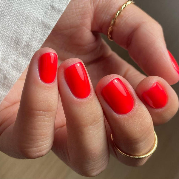 Bright Red nail gel colour