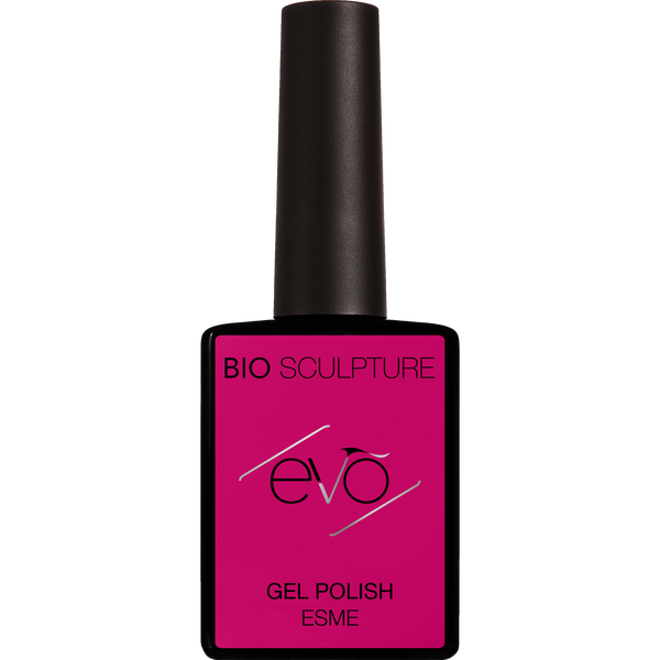 Raspberry shade nail gel bottle