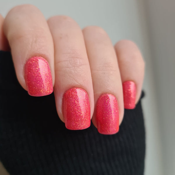 Pink sparkly nails