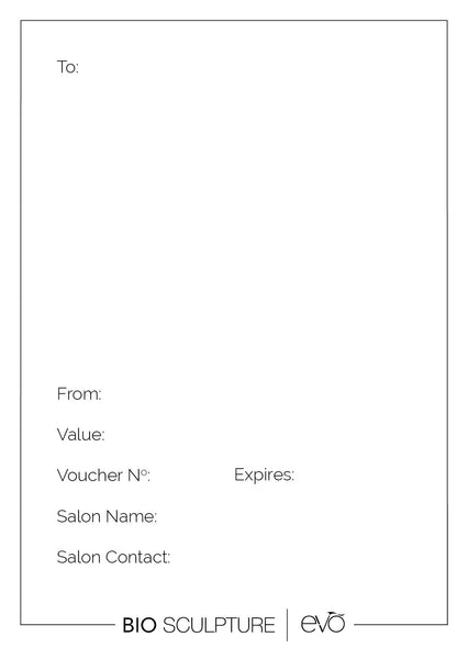 Bio sculplture gift voucher