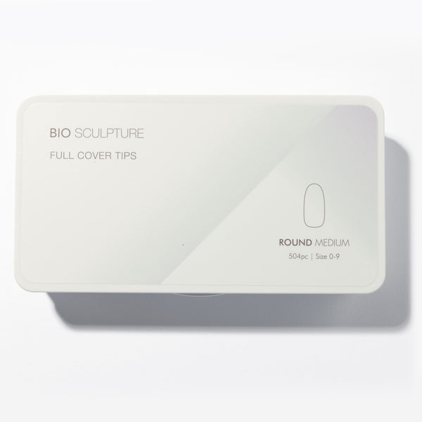 Full Cover Nail Tips - Round Medium (360 pieces) - Tip Box