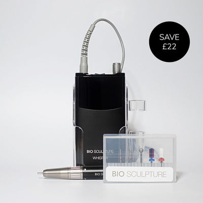 Bio Sculpture Whisper E-file Black and Mini 5 Bit Kit
