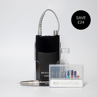 Bio Sculpture Whisper E-file Black and Large 9 Bit Kit