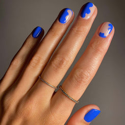 Vivid blue nails
