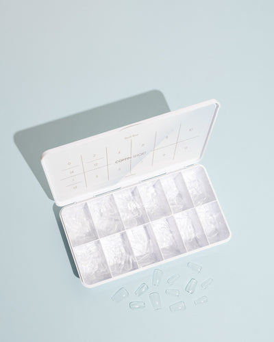 Full Cover Nail Tips - Coffin Short (510 pieces) - Tip Box