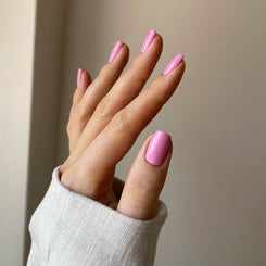 Pink gel nails