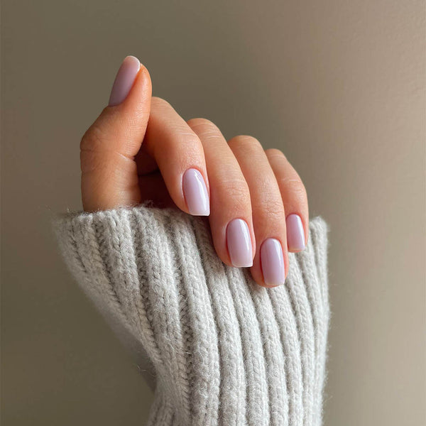 Soft lavender gel nails