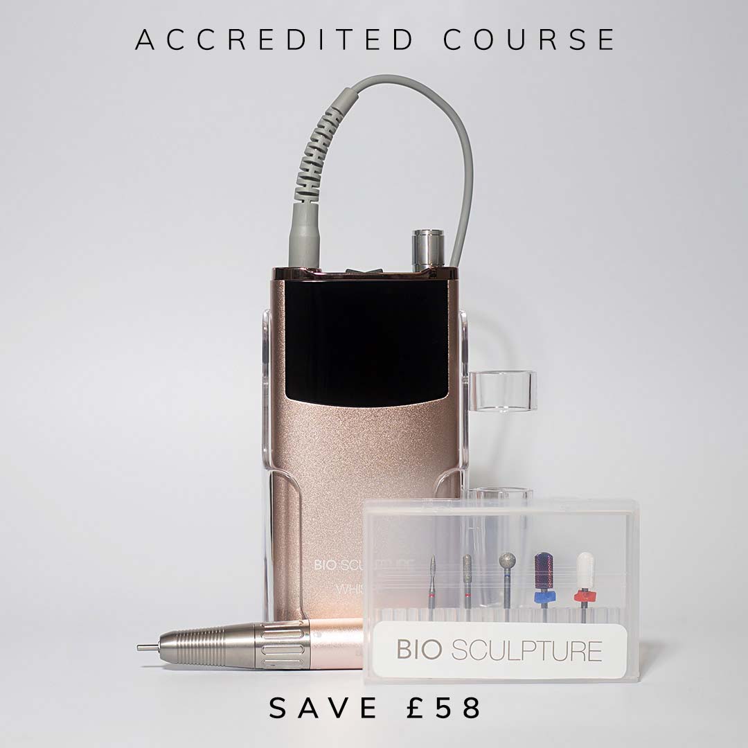 Bio Sculpture Whisper E-file Rose and Mini 5 Bit Kit With One Day Trai ...