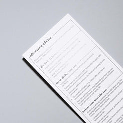 tint. aftercare card