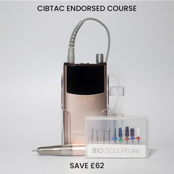 Bio Sculpture Whisper E-file Rose and Large 9 Bit Kit With One Day Training