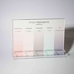 Ethos Retail Display Stand and Flyer