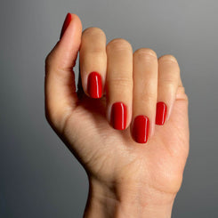 Dark red gel nails