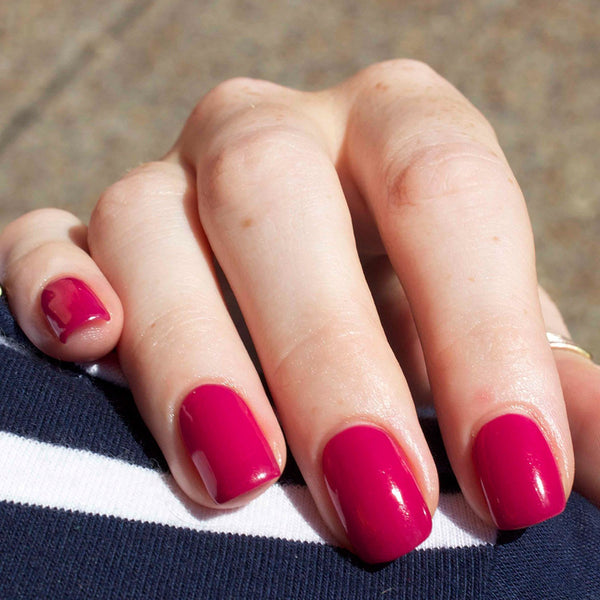 Plum gel nails