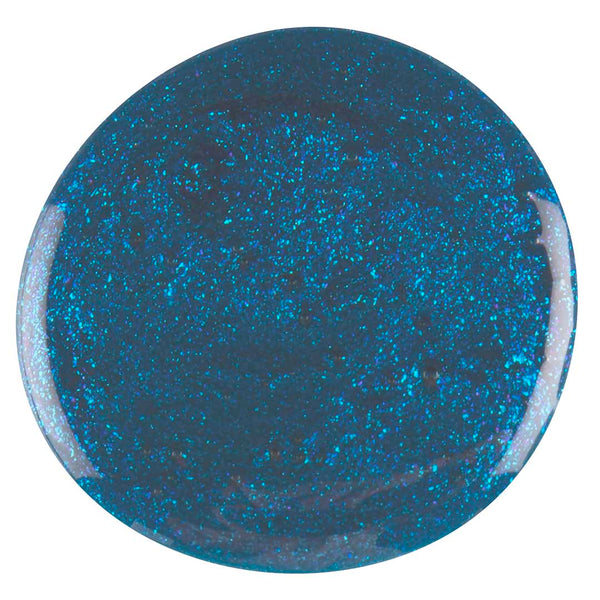 Blue glitter nail gel