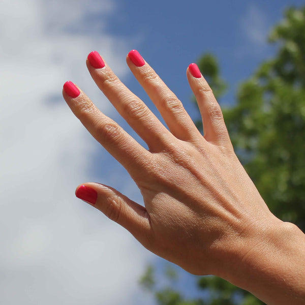 Hot pink nails