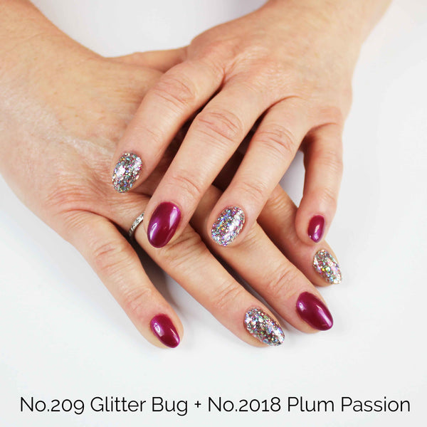 Glitter gel manicure