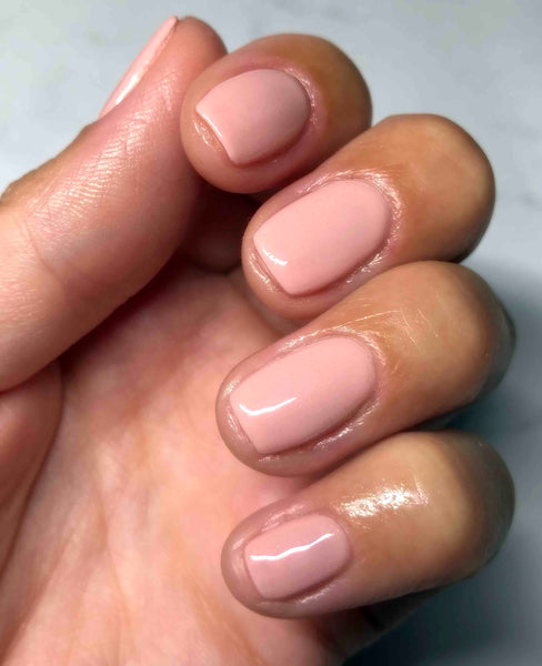 Dusty pink gel manicure