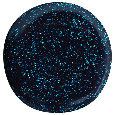 Blue glitter nail gel