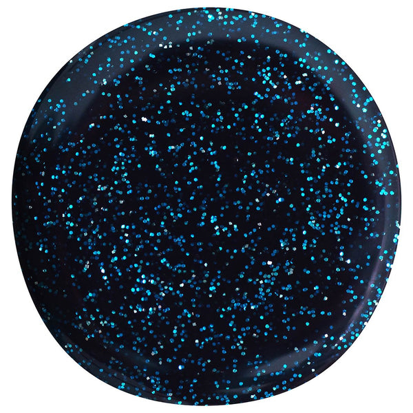 Blue glitter nail gel