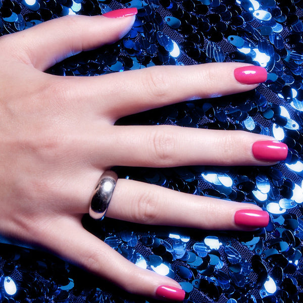 Hot pink gel nails