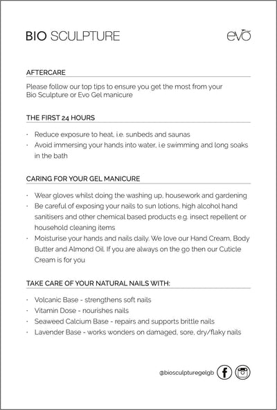 Bio Sculpture and Evo Aftercare Pads