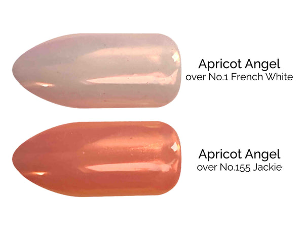 Apricot chrome nails