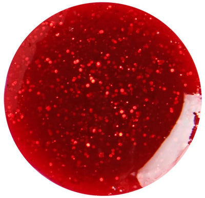 Red glitter nail gel