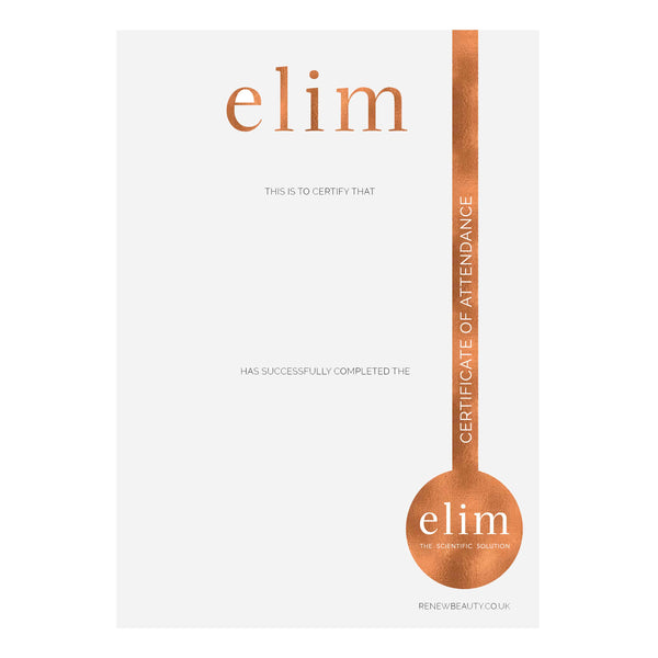 Elim Pedicure Certificate - Reissue