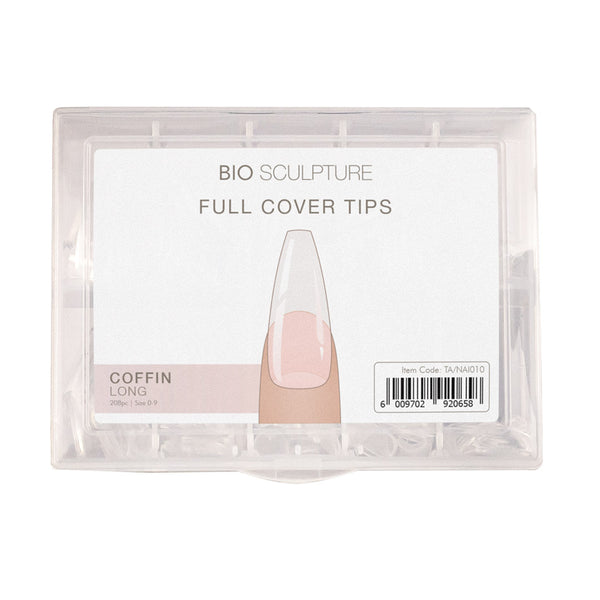 Full Cover Nail Tips - Coffin Long (208 pieces) - Tip Box