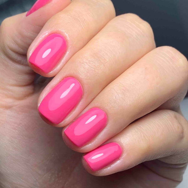 Pink gel nails