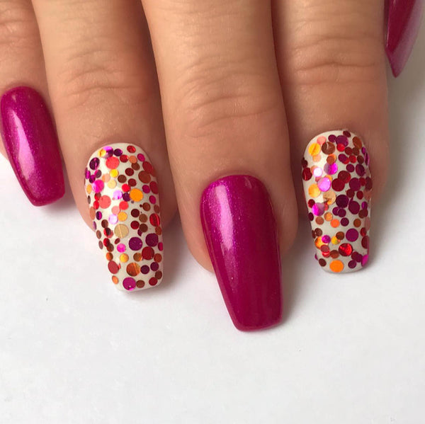 Multi colour nail dots