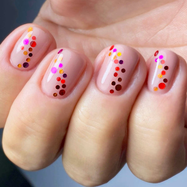 Multi colour nail dots
