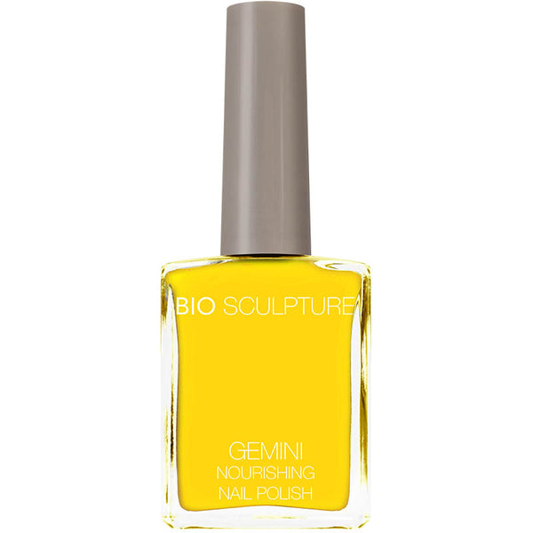 Bright yellow nail polish