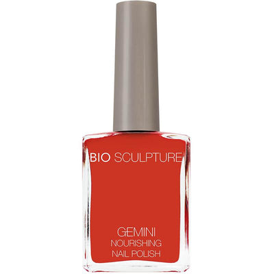 Orange red nail polish