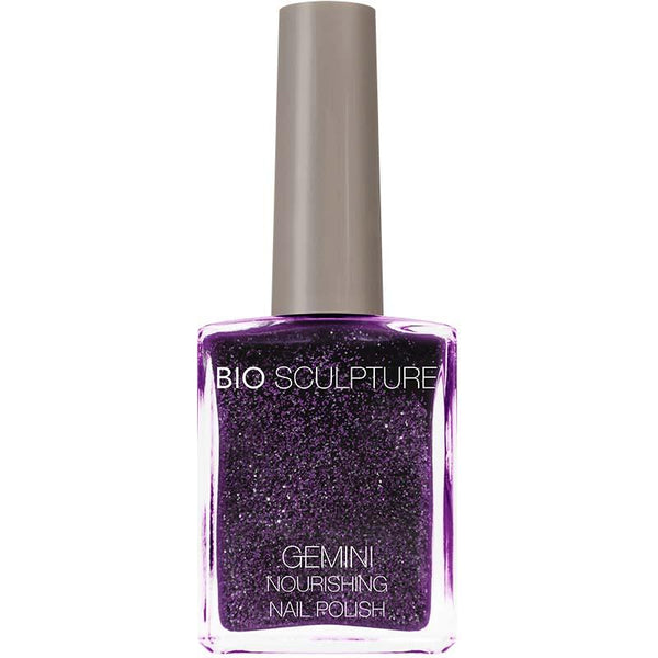 Purple glitter nail polish