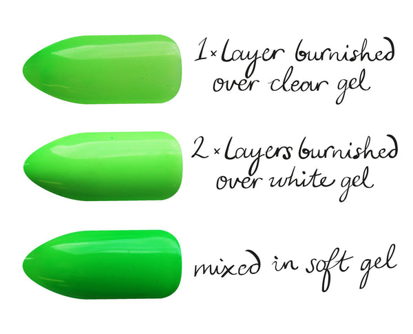 Neon green nail tips