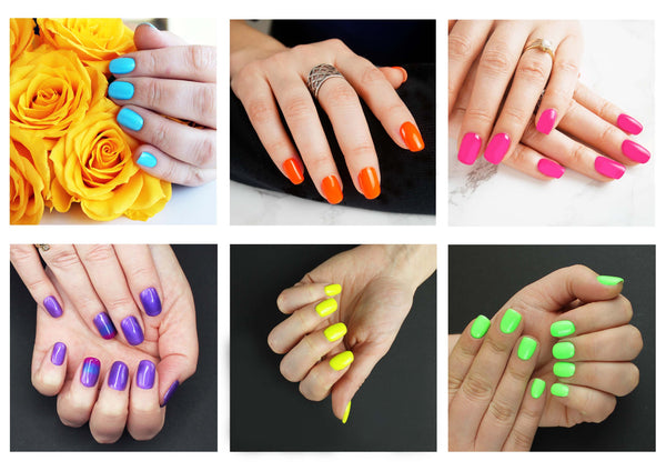 Neon manicures