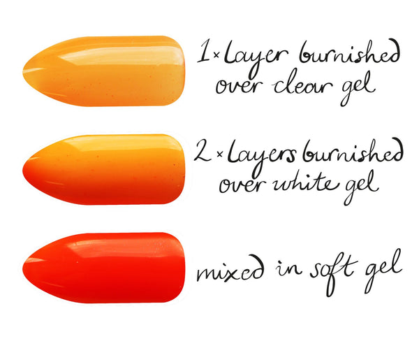Bright orange nail tips