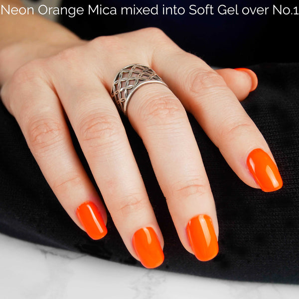 Neon orange manicure