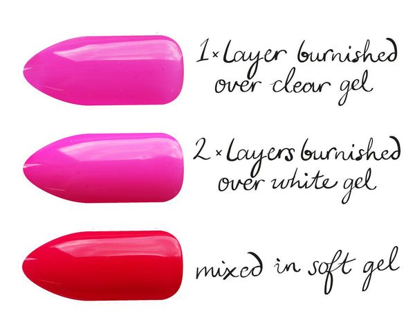 Neon pink nail tips