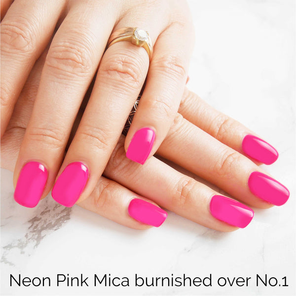 Bright pink manicure