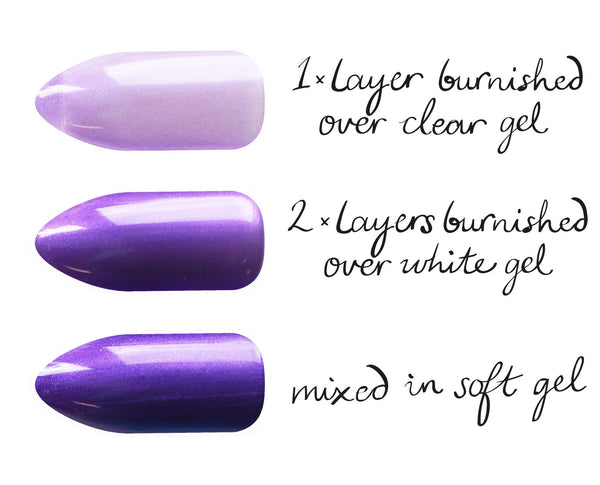 Metallic purple nail tips