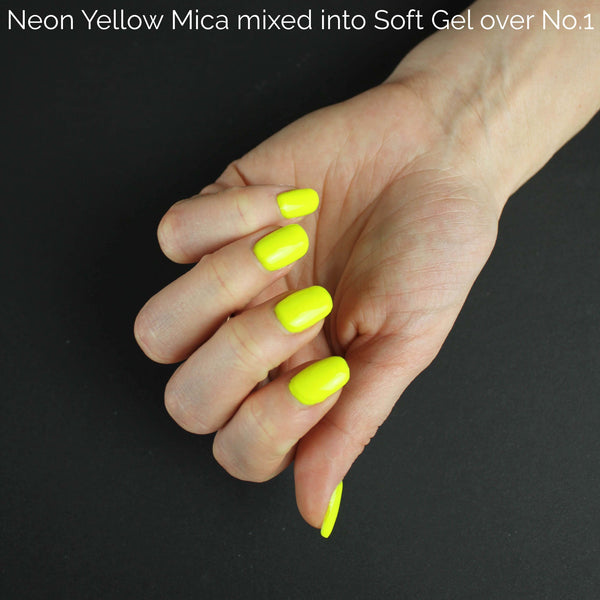 Bright yellow manicure