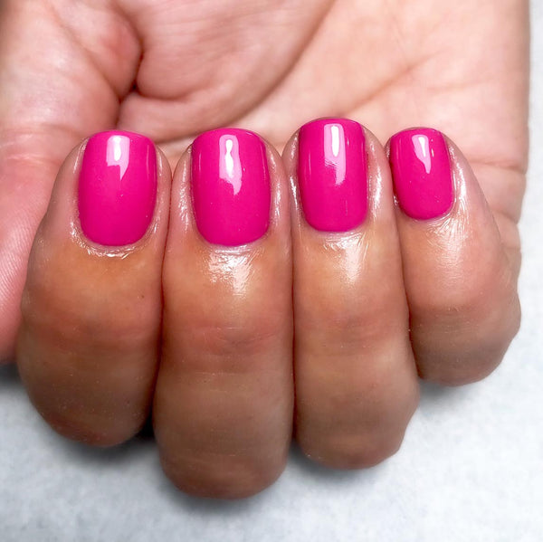 Pink gel nails