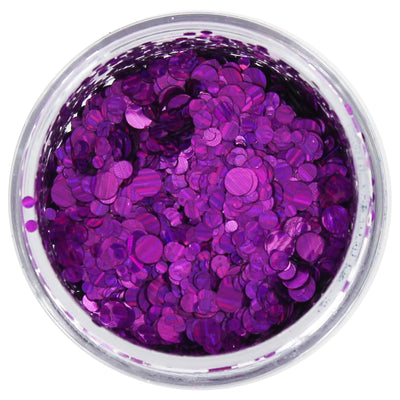 Shiny purple nail art dots