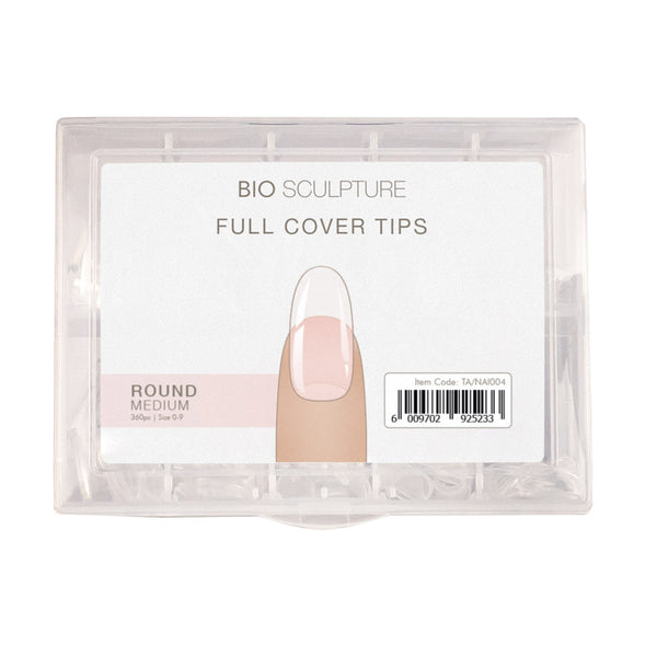 Full Cover Nail Tips - Round Medium (360 pieces) - Tip Box
