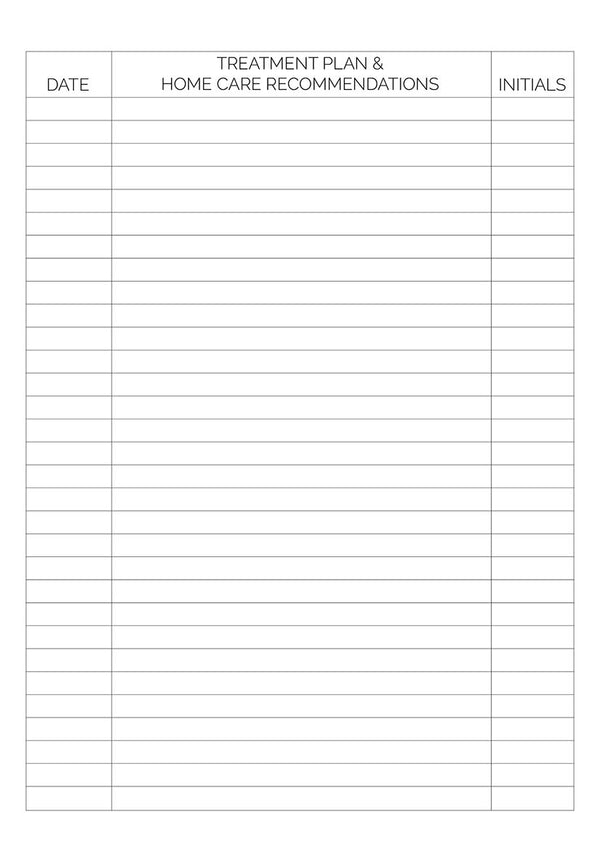 Client Record / Consultation Card Refills x25