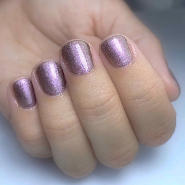 Pewter pink gel nails